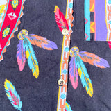 Vintage 90's Ozark Mountain Native American Sleeveless Button Up Shirt