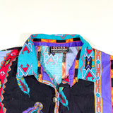 Vintage 90's Ozark Mountain Native American Sleeveless Button Up Shirt