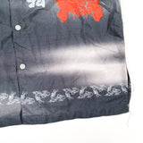 Vintage Y2K Utility Brand Blur Dragon Button Up Shirt