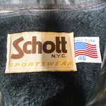 Vintage 80's Schott Leather Cafe Racer Jacket