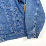 Vintage 80's Levi's Flannel Lined Steelers Denim Jacket