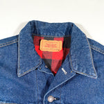 Vintage 80's Levi's Flannel Lined Steelers Denim Jacket