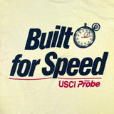 Vintage 80's Built for Speed USCI Probe Yellow Graphic T-Shirt