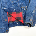 Vintage 80's Levi's Flannel Lined Steelers Denim Jacket