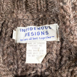 Vintage 90's Indigenous Designs Thick Cable Knit Wool Sweater