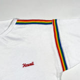 Vintage 80's Hawaii Souvenir Rainbow Striped Shirt