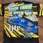 Vintage 1997 Rusty Wallace Miller Lite AOP T-Shirt