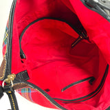 Vintage 90’s Dooney & Bourke Tartan Plaid Hobo Shoulder Bag Purse