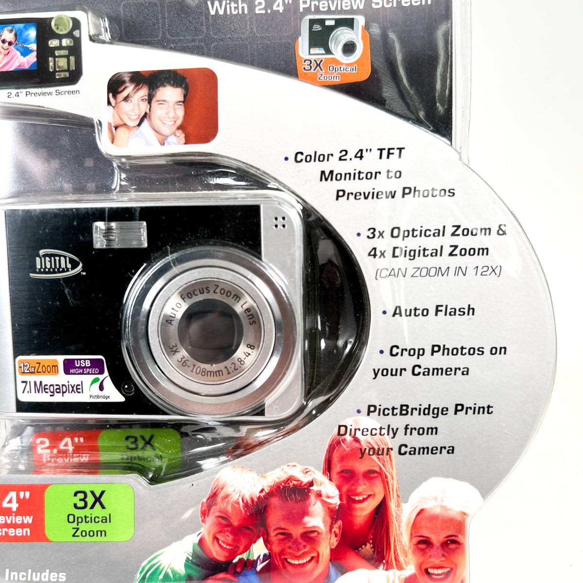 Vintage 2007 Digital Concepts 7.1MP 3x Zoom Digital Camera ...