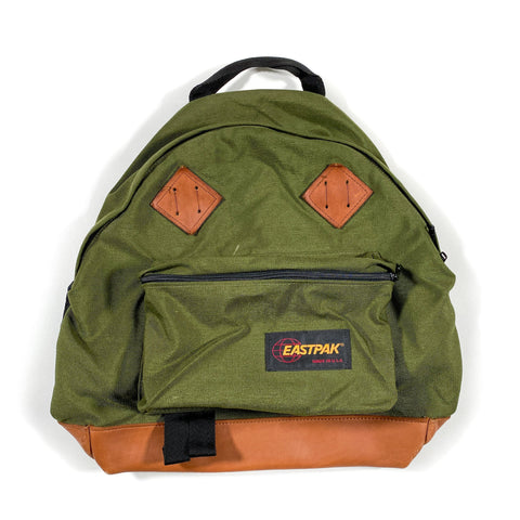 Vintage 90's Eastpak Leather Bottom USA Made Backpack