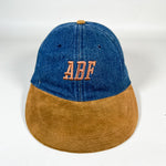 Vintage 90's ABF Trucking Denim & Suede Strapback Hat