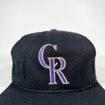 Vintage 90's Colorado Rockies Plain Logo Wool Snapback Hat