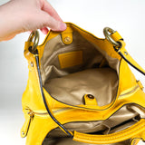 Modern 2013 Coach Campbell Satchel Sunflower Yellow Leather Bag