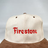 Vintage 90's Firestone Tires Suede Brim Hat