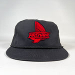 Vintage 80's Firehawk Firestone Tires Flocked Swingster Rope Hat