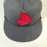 Vintage 80's Firehawk Firestone Tires Flocked Swingster Rope Hat