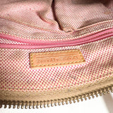 Vintage Y2K Dooney & Bourke Bordeaux Burgundy Jacquard Canvas Barrel Bag