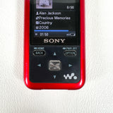Vintage 2007 Sony Walkman NWZ-S615F Red Digital Media Player