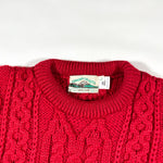 Vintage 90's Arancrafts Ireland Cable Knit Wool Fisherman Sweater