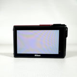 Modern 2010 Nikon Coolpix S80 14MP Red Touchscreen Digital Camera