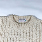 Vintage 90's Highland Home Industries Cable Knit Wool Sweater