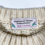 Vintage 90's Highland Home Industries Cable Knit Wool Sweater