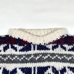 Vintage 90's Chunky Hand Knit Wool Crewneck Sweater