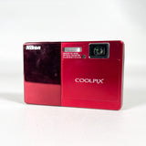Vintage 2010 Nikon Coolpix S70 Red Digital Camera