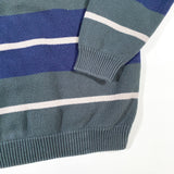 Vintage Y2K Izod Striped Cotton Crewneck Sweater