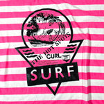 Vintage 90's Additions by Ronnie Pink Striped Surf Graphic T-Shirt