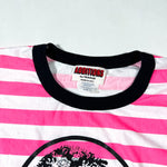 Vintage 90's Additions by Ronnie Pink Striped Surf Graphic T-Shirt