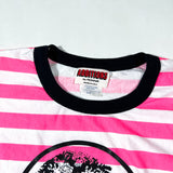 Vintage 90's Additions by Ronnie Pink Striped Surf Graphic T-Shirt