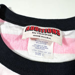 Vintage 90's Additions by Ronnie Pink Striped Surf Graphic T-Shirt