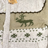 Modern Y2K Cremieux Deadstock Reindeer Winter Zip Wool Sweater