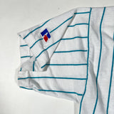 Vintage 90's Florida Marlins Russell Athletic Pinstripe Henley T-Shirt