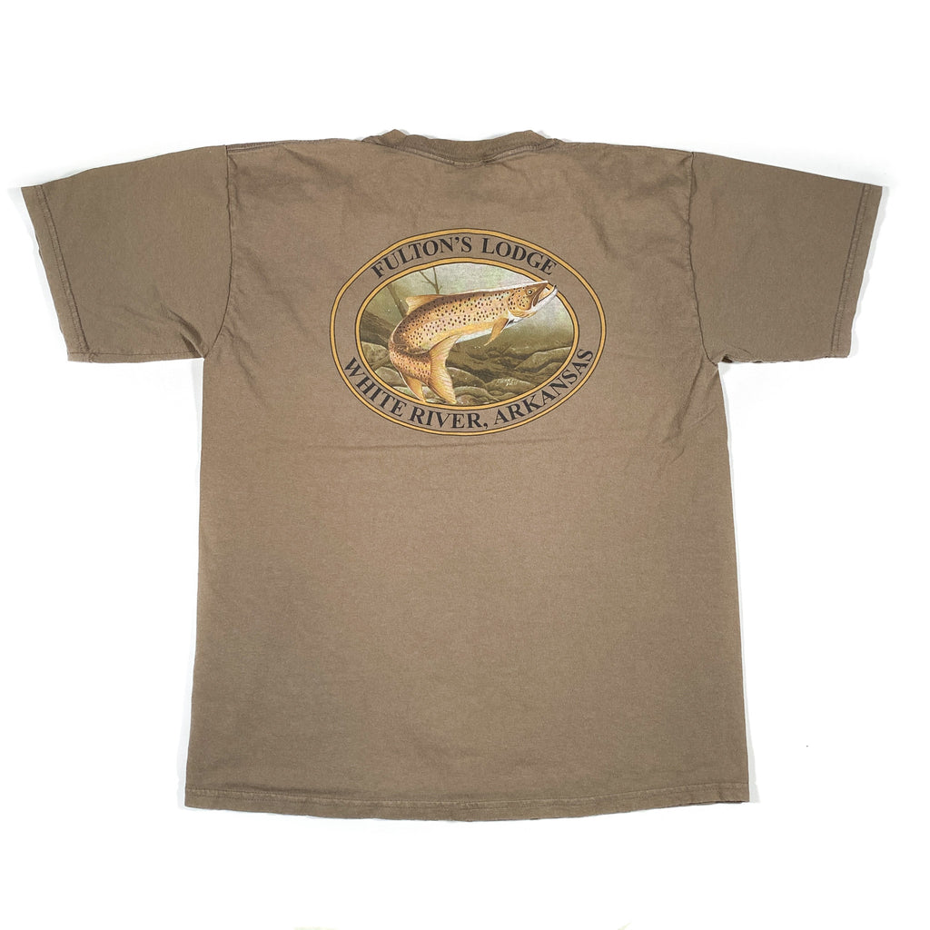 Vintage 90's Fulton's Lodge White River AK Fly Fishing T-Shirt –  CobbleStore Vintage