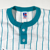 Vintage 90's Florida Marlins Russell Athletic Pinstripe Henley T-Shirt