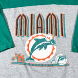 Vintage 1993 Miami Dolphins Colorblock Jostens T-Shirt
