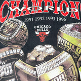 Vintage 1996 Chicago Bulls NBA Champions Rings Graphic T-Shirt