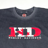 Vintage 1999 Harley Davidson Canada Flag Charlottetown T-Shirt