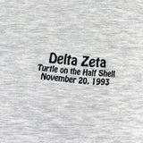 Vintage 1993 Delta Zeta Turtle on the Half Shell Long Sleeve T-Shirt