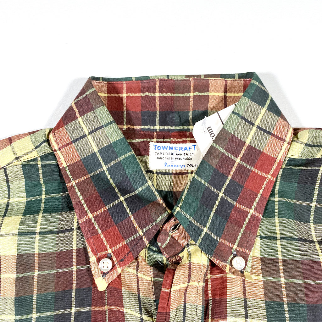 penneys dress shirts Vintage 60s Penneys Distressed Grungy Rayon Knit Loop Collar Shirt Size M