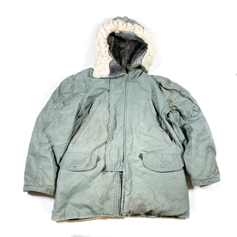 Vintage 80's Extreme Cold Weather Parka N-3B Military Jacket