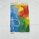 Vintage 1998 USPS Breast Cancer Stamp Graphic T-Shirt