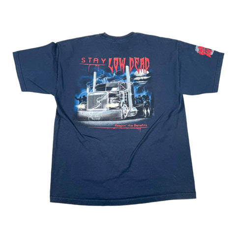 Modern Y2K Stay Low Dead "Reepin' the Benefits" Truck Graphic T-Shirt