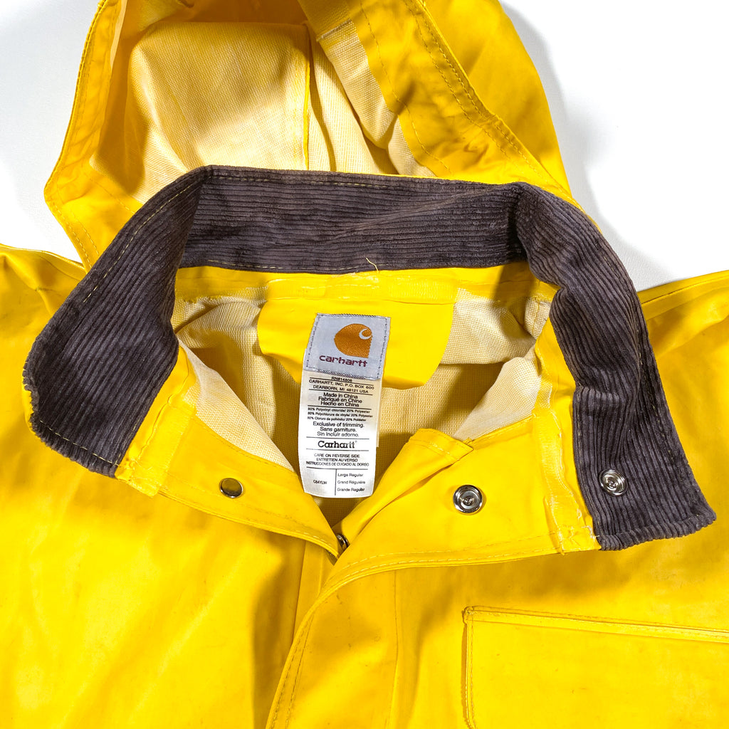 Carhartt C64ORG Orange PVC Rain Coat With Detachable Hood