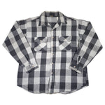 Vintage 90's Heavyweight Black Gray Flannel Shirt