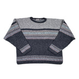 Vintage 90's David Taylor Gray Striped Sweater