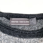 Vintage 90's David Taylor Gray Striped Sweater