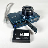 Vintage 2009 Sony Cyber-shot DSC-W290 Blue Digital Camera